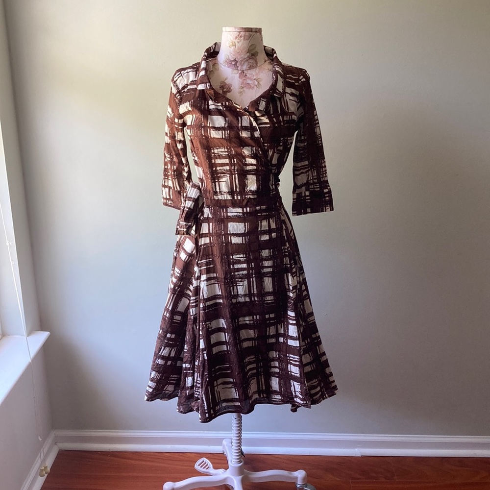 Zara 3/4 Sleeve Wrap Dress